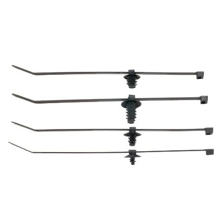 Panduit PUM-049-2S-D30 | Pum-049-2S-D30 Fir Tree Tie, Blk, High Heat Pa6.6, 0.19" Max Panel, 7.4"L, 50Lb