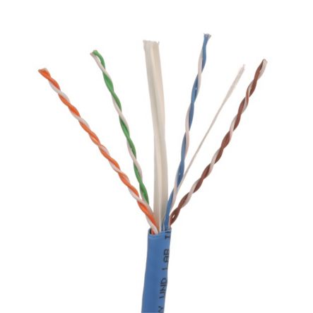 Panduit PUR6004BU-W | Copper Cable, Cat 6, 23 AWG, UTP, CMR, Blue
