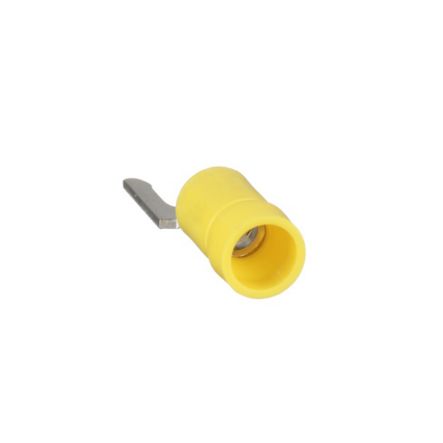 Panduit PV10-10LF-L | Pan-Term Fork Terminal, Yellow, Vinyl, 10-12 AWG, #10 Stud, PK50