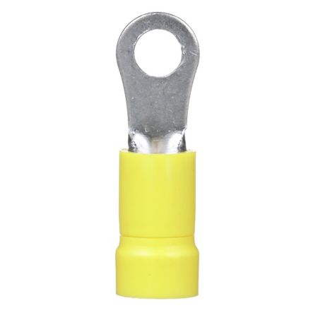 Panduit PV10-8R-L | Pan-Term Ring Terminal, Yellow, Vinyl, 10-12 AWG, PK50