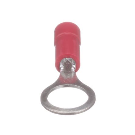 Panduit PV18-56R-MY | Pan-Term PV18-56R-MY Ring Terminal, Red, Vinyl, 16-22 AWG, 5/16" Stud, PK1000
