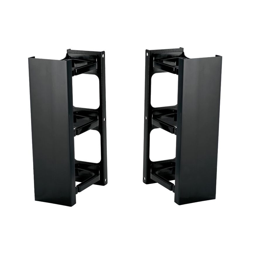 Panduit PZLRB4P6LR | Overhead Vertical D-ring Manager, Aluminum, 6 RU, Black, 2pc.