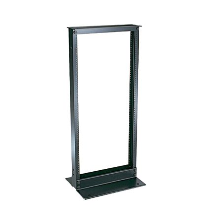 Panduit R2P48 | 2-Post Rack, 24RU, #12-24 Threaded E-Rails, Aluminum, Black