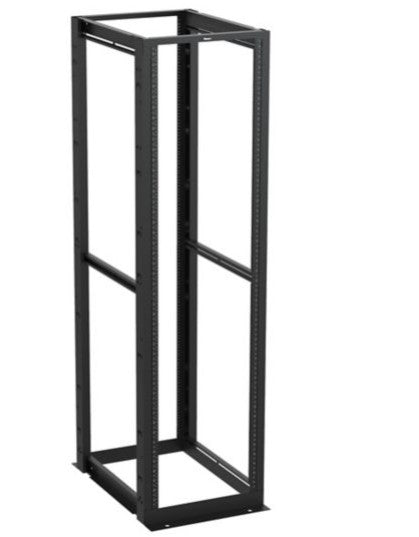 Panduit R4P | 4-Post Rack, 45RU, 30 in. Deep, #12-24 Threaded E-Rails, Black