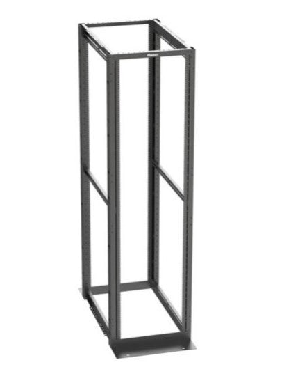 Panduit R4P36 | 4-Post Rack, 45RU, 36 in. Deep, #12-24 Threaded E-Rails, Black