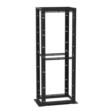 Panduit R4PCN | 4-Post Rack, 45Ru, 30 In. Deep, Cage Nut E-Rails, Black
