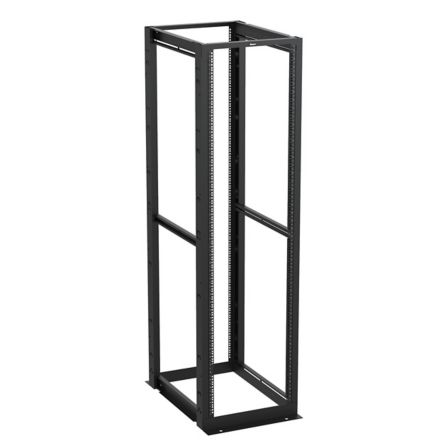 Panduit R4PCN | 4-Post Rack, 45Ru, 30 In. Deep, Cage Nut E-Rails, Black