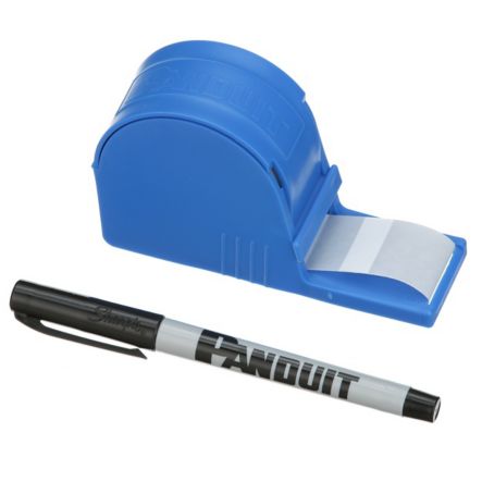 Panduit S100X225VARY Self-Lam dispenser with pen, Vinyl, 1.00"; W x 2.25"; H, 0.75"; POA, White/Clear