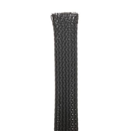 Panduit SE50PSC-CR0 | SE50PSC-CR0 Fray Resistant Sleeving, Black, PET, 0.5" Nom Dia., 100', PK1
