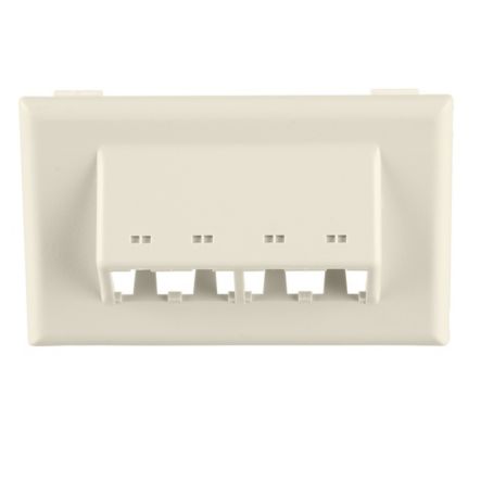 Panduit T70FH4IW | Snap-on Horizontal Sloped Communication Faceplate, 4 Position, Off White