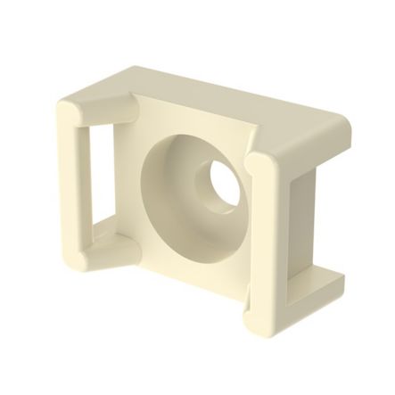 Panduit TM3S8-M69 | TM3S8-M69 Cable Tie Mount, Ivory, V-0 PA 6.6, 0.86x0.61", #8 Screw, PK1000