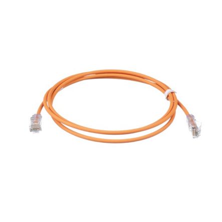 Panduit UTP28SP5OR | Copper Patch Cord, RJ45-RJ45, Small Diameter, 28 AWG, Orange CM/LSZH UTP Cable, 5 FT.