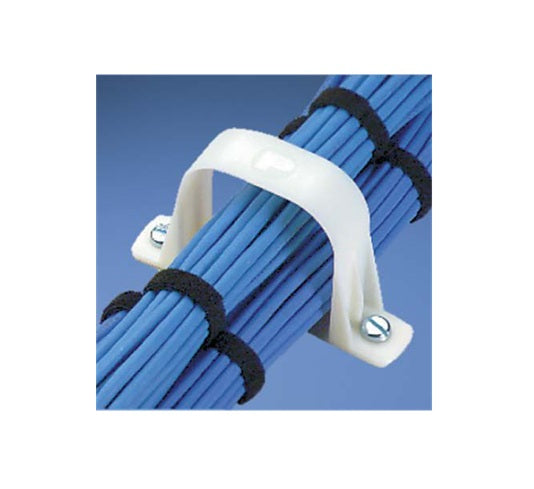Panduit WBS6-Q60 | Wire Bundle Strap, 6" Bundle Diameter, 1/4" (M6) Screw Mount, Flame-Retardant Nylon 6.6, Black