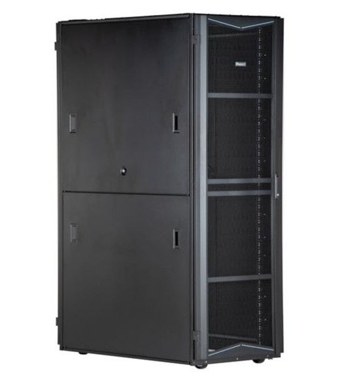 Panduit XG64512BS01C9 | FlexFusion Cabinet, 600MM X 45RU X 1100MM, Black, Hardware Mount Rail, Top Cap