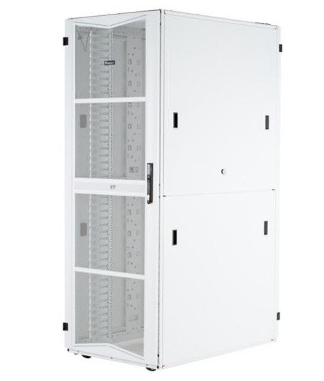Panduit XG84212WS0003 | FlexFusion Cabinet, 800mm x 42RU x 1070mm, White, Hardware Mount