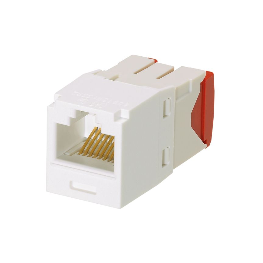 Panduit CJ5E88TGAW | Panduit MINI-COM TX-5e - Modular insert - arctic white - 1 port