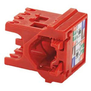 Panduit CJRCAPRD | Mini-Com UTP Cat 5e Right Angle TG Wirecap, Red