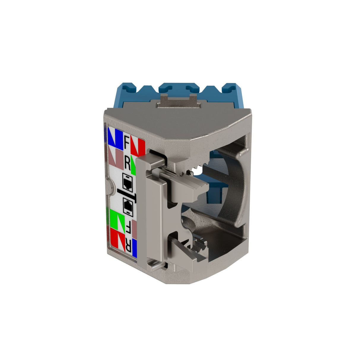 Panduit CJSLRCAPBU-X Mini-com Cat 6 Up/down Jack Module, Shielded, 8 Pos 8 Wire, Universal, Green