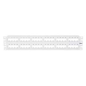 Panduit CPP48FMWWH | Mini-Com, Flat,Unshielded, Patch Panel, 48 Port, 2 RU, White
