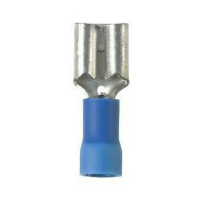 Panduit DV14-250B-C | Pan-Term DV14-250B-C Disconnect, Blue, Vinyl, 14-16 AWG, .25 x .032" Tab, PK100
