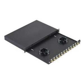 Panduit FD1W24BUDLCZ | Fiber Drawer, 24 LC Duplex Adapters, Blue