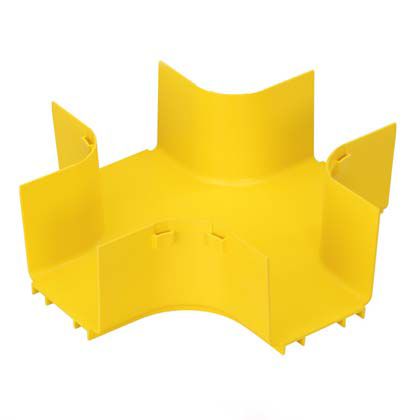 Panduit FRFWC4X4LYL | FIBERRUNNER 4- WAY CROSS, ATTACHES TO 4" X 4" CHANNELS
