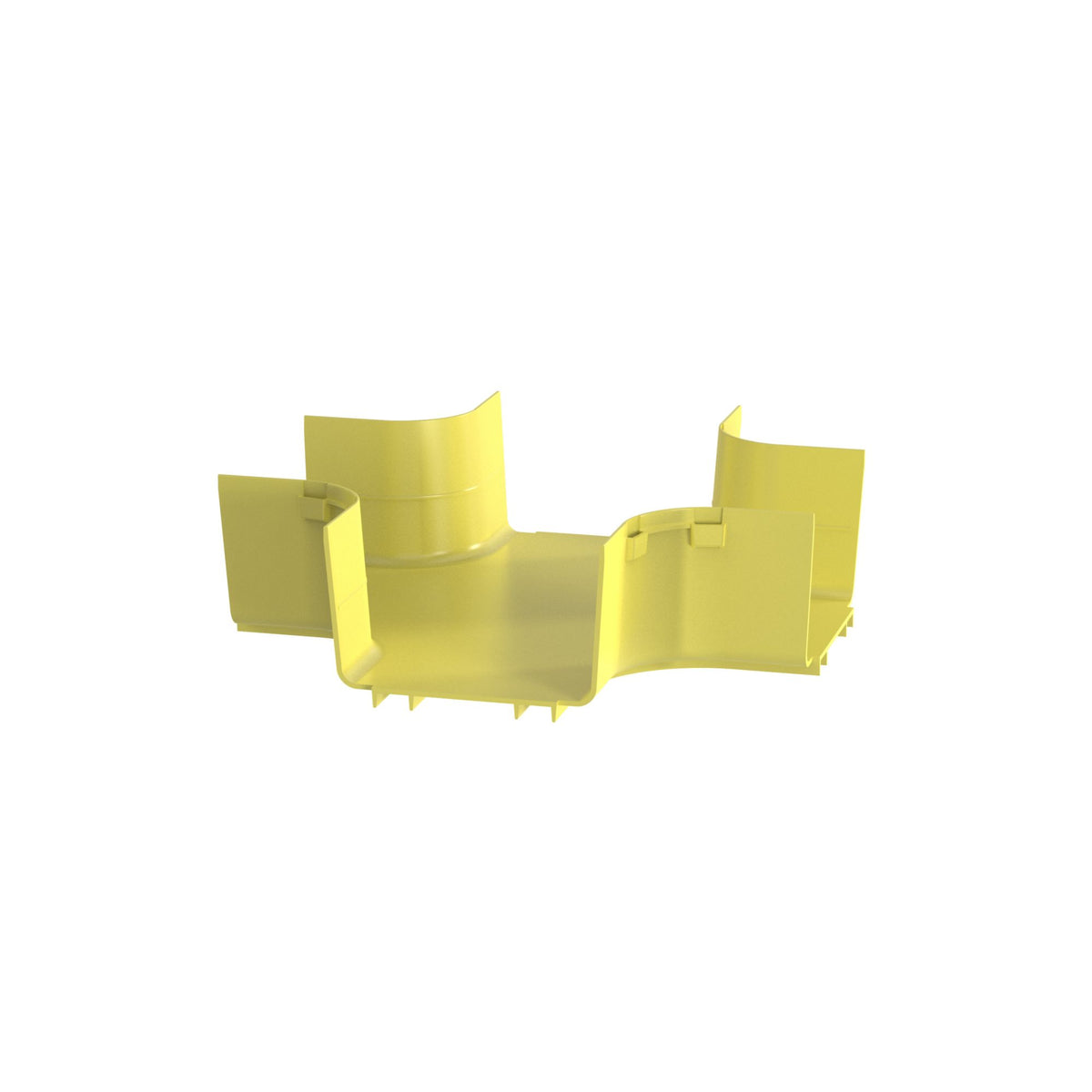 Panduit FRFWC6X4LYL | FiberRunner 4-Way Cross Fitting, 6x4, Yellow