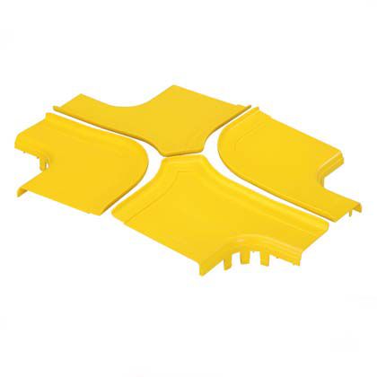 Panduit FRFWCSC12W6LYL | FIBERRUNNER 4-WAY CROSS COVER