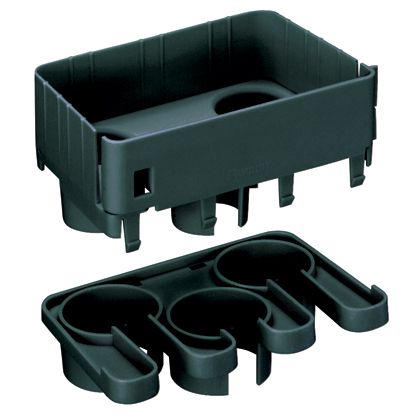Panduit FRIDT6X4LBL | FIBERRUNNER 3-PORT SPILLOUT, USED WITH 6X4 FITTING, LSZH, BLACK