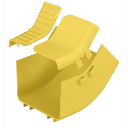 Panduit FRIV456X4LYL | FIBERRUNNER INSIDE VERTICAL ANGLE FITTING, 45 DEGREE