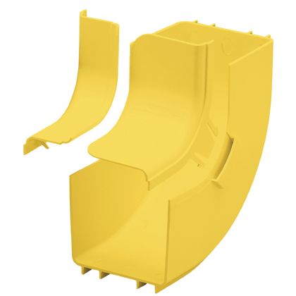 Panduit FRIVRA4X4LYL | FIBERRUNNER INSIDE VERTICAL ANGLE FITTING, 90 DEGREE