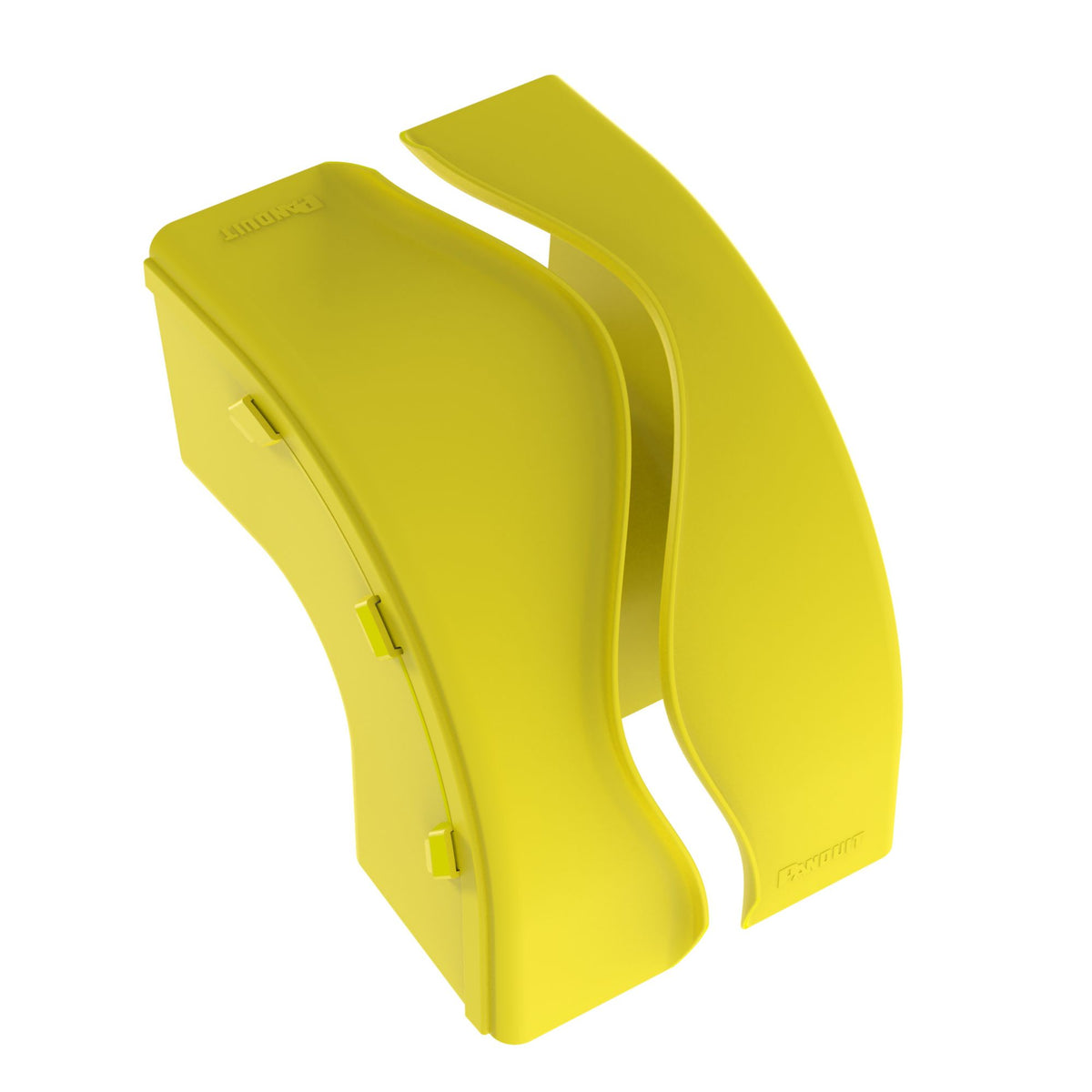 Panduit FROVRA6X4LYL | FiberRunner Outside Vertical Right-Angle, 90°, 6x4, Yellow
