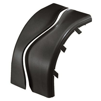 Panduit FROVRASC6LBL | FIBERRUNNER COVER 6X4 OUTSIDE VERTICAL RIGHT-ANGLE, LSZH, BLACK