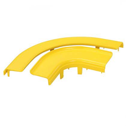 Panduit FRRASC4LYL | FIBERRUNNER 4X4 HORIZONTAL RIGHT-ANGLE COVER, LSZH, YELLOW