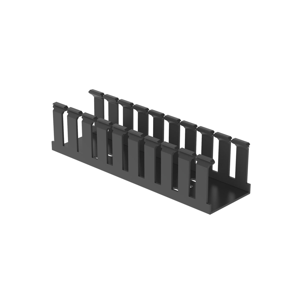 Panduit G2X1BL6 Slotted Duct, PVC, 2";X1";X 6 FT. Long, Black, Base and Covers Sold Separately