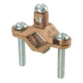 Panduit GPC2-1-Q | StructuredGround GPC2-1-Q Grd Clamp, Bronze/Zinc Plated Steel, PK25