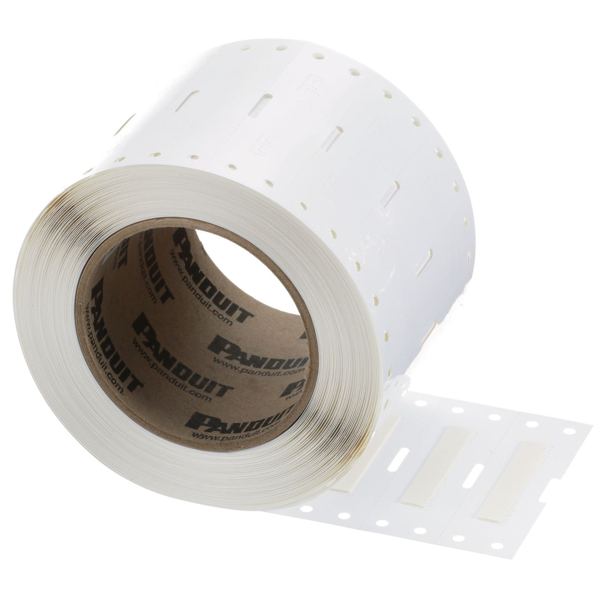 Panduit H100X084H1T | Panduit - 3:1 flattened polyolefin - white - 1 in x 0.84 in 1000 label(s) (1 roll(s) x 1000) labels