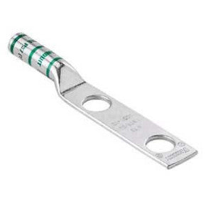 Panduit LCC6-14A-L | Pan-Lug LCC6-14A-L Comp. Lug, 6, Long, Tin Plt Cu, Strt, Two 1/4" Stud, PK50