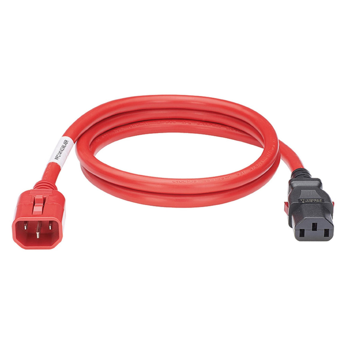Panduit LPCA01-X | Locking Power Cord, IEC C14 to IEC C13, 2 feet (0.6m), Red