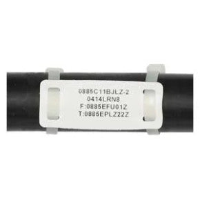 Panduit M200X080FQT | M200X080FQT Marker Plate, PO, White, TT, 0.8"x2", 0.8" PO H, RL1