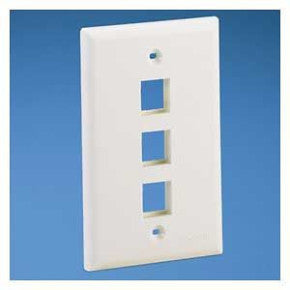 Panduit NK3FNIW | Netkey Faceplate, 3-Port, International White