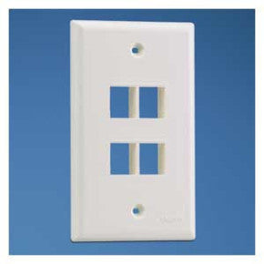 Panduit NK4FNBL | NetKey Faceplate, 4-Port, Black