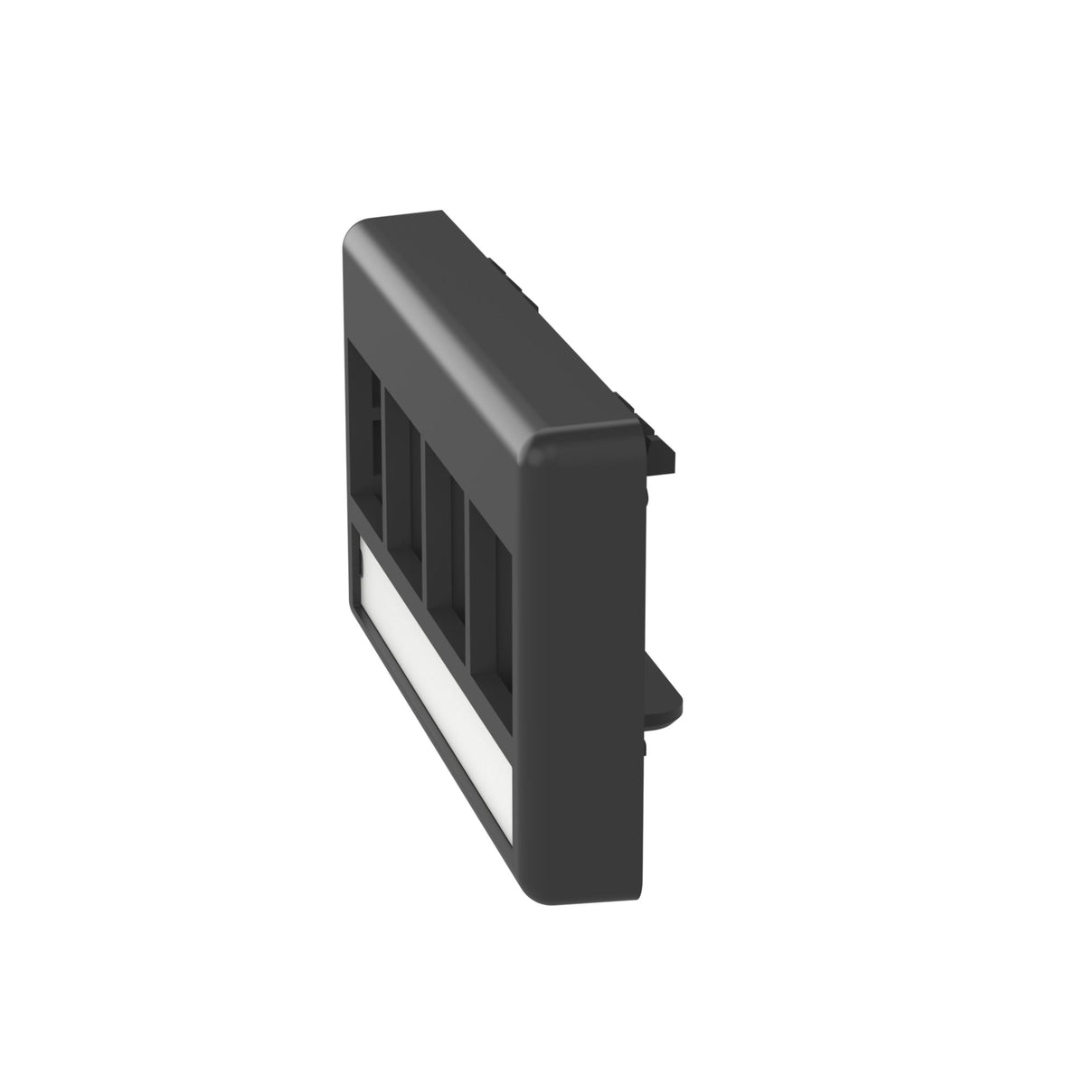 Panduit NK4MFLBL | NetKey Furniture Faceplate, 4-Port, Black, Label Pocket