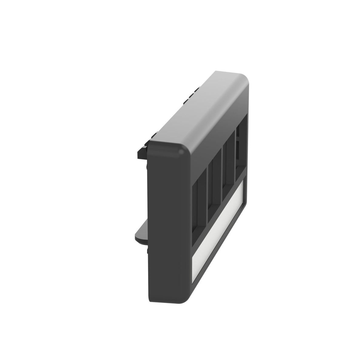 Panduit NK4MFLBL | NetKey Furniture Faceplate, 4-Port, Black, Label Pocket