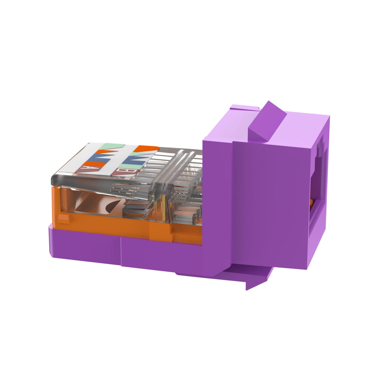 Panduit NK5E88MVLY | Panduit NetKey Category 5e Leadframe Jack Modules - Modular insert - RJ-45 - violet