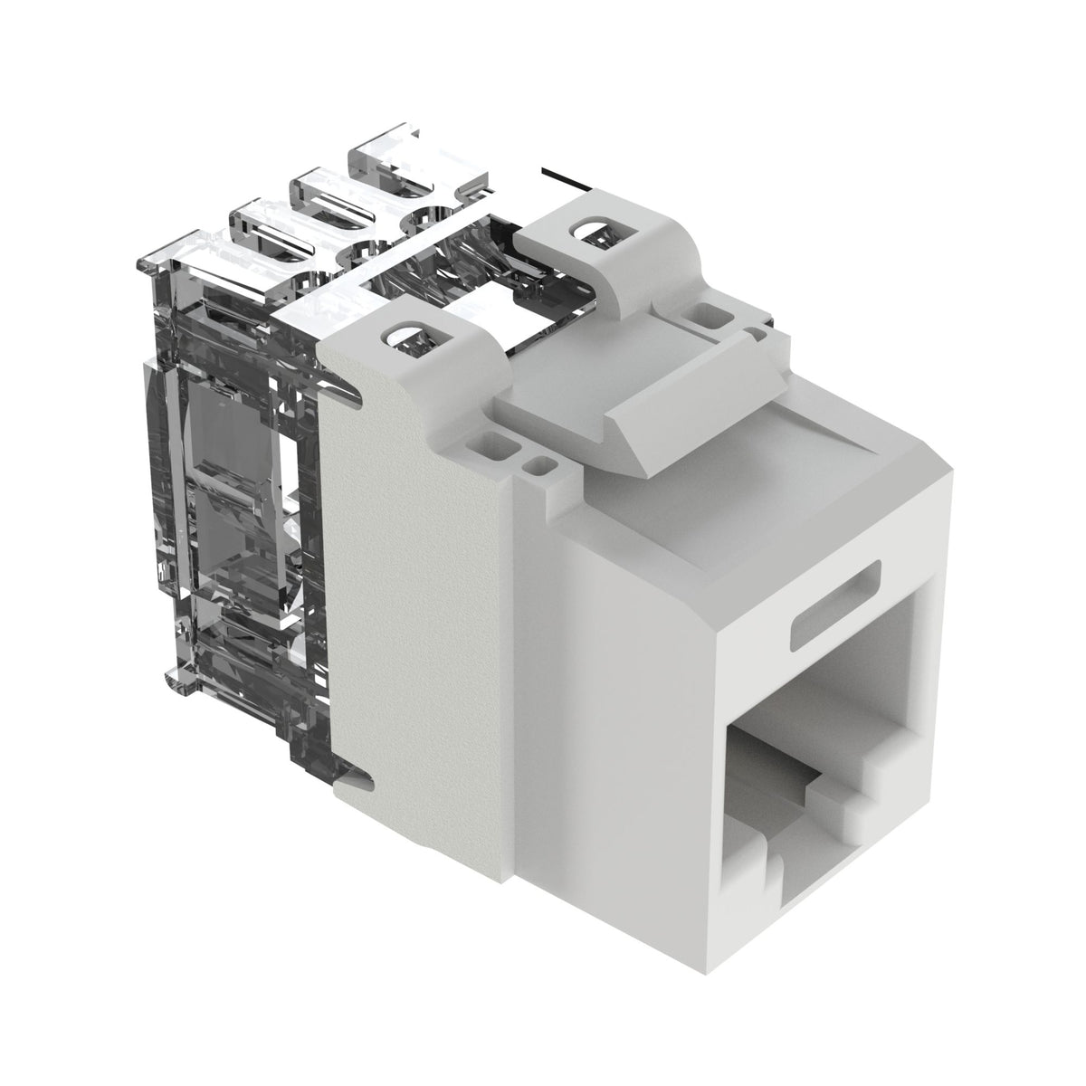 Panduit NK6X88MWH | Panduit NetKey Network Connector - 1 Pack - 1 x RJ-45 Female - White