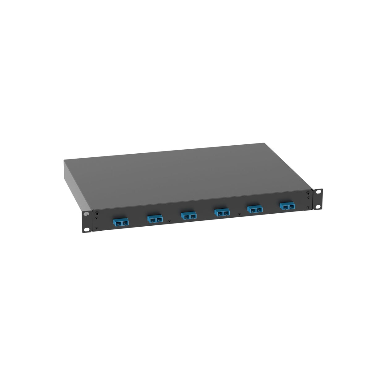 Panduit NKFD1W6BUDSCZ | Panduit NetKey Pre-loaded Fiber Drawer - Fiber-optic splice tray - rack mountable - SC SM X 6 - black, blue - 1U - 19"