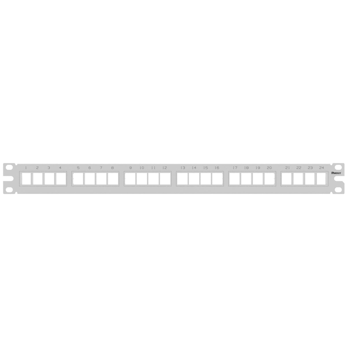 Panduit NKPP24FMWH | NK Mod Patch Panel Flat Flush Mount 24 Port White