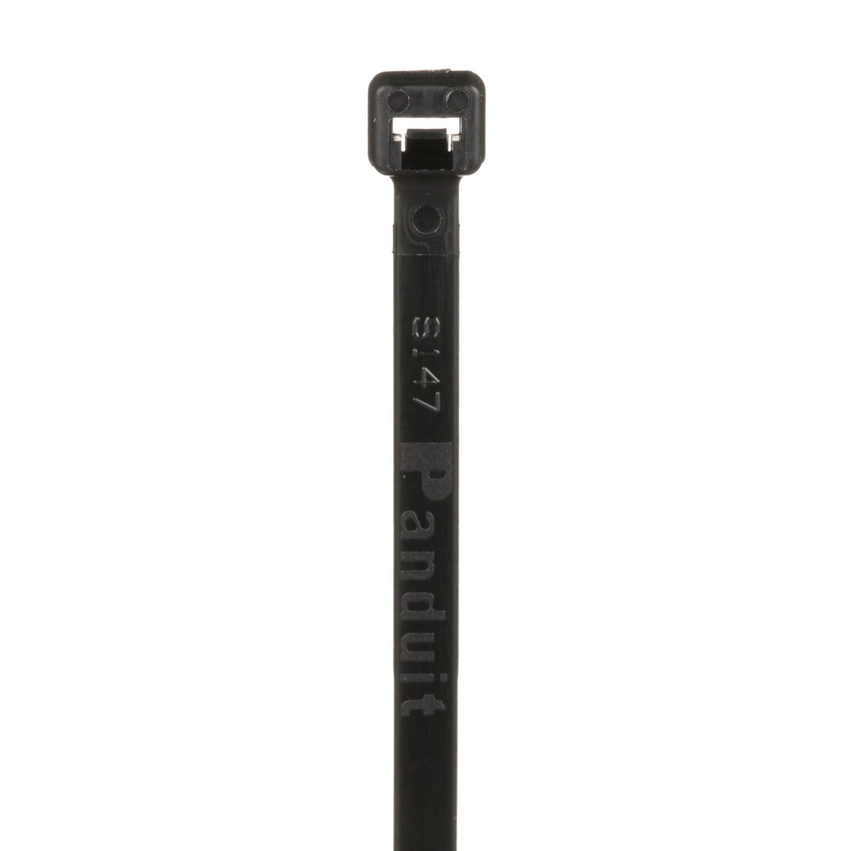 Panduit PLT1.5I-M0 | Pan-Ty PLT1.5I-M0 Cable Tie, Black, UV PA6.6, 5.6"L, 40lb, PK1000