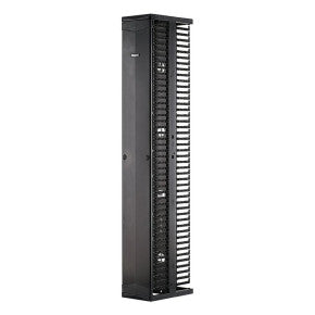 Panduit PR2VSD10 Patch runner 2 Vertical Cable Manager, Dual Sided, 45u, 1 Piece, Dual Hinged, Push Door, Black